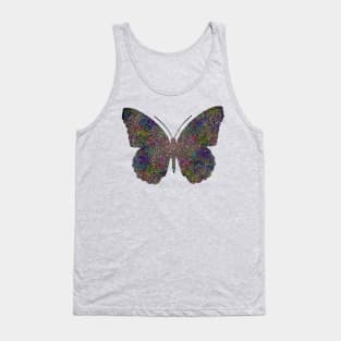 Glam Rainbow Metallic Butterfly Tank Top